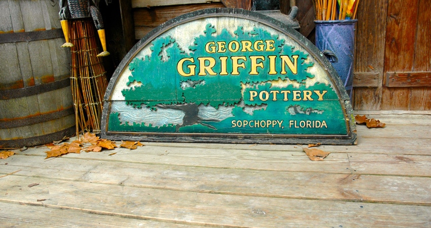 George Griffin Pottery sign in Sopchoppy
