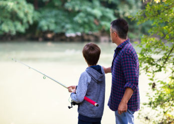 A father and his son fishing in Wakulla